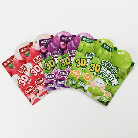 食品软糖包装袋厂家彩色印刷塑料薄膜袋果汁软糖PET食品包装袋